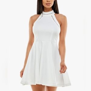 B Darlin NWT White Halter Dress